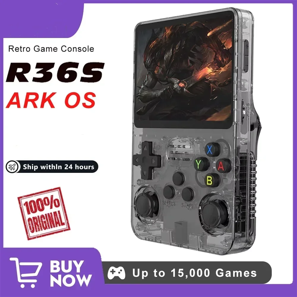 R36S Retro-Spielekonsole Handheld-Video Arkos 2.0-System 3,5 Zoll Einzelkarte Tragbarer Taschenvideoplayer 64 GB 128 GB 20000 Spiele Image