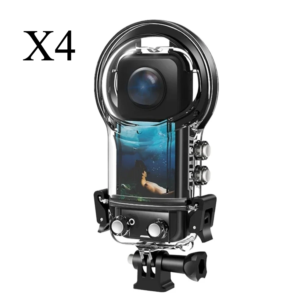 Custodia da immersione per Insta360 X4 Custodia impermeabile per Insta360 X4 Custodia da immersione invisibile Subacquea 50M Accessori per guscio da immersione