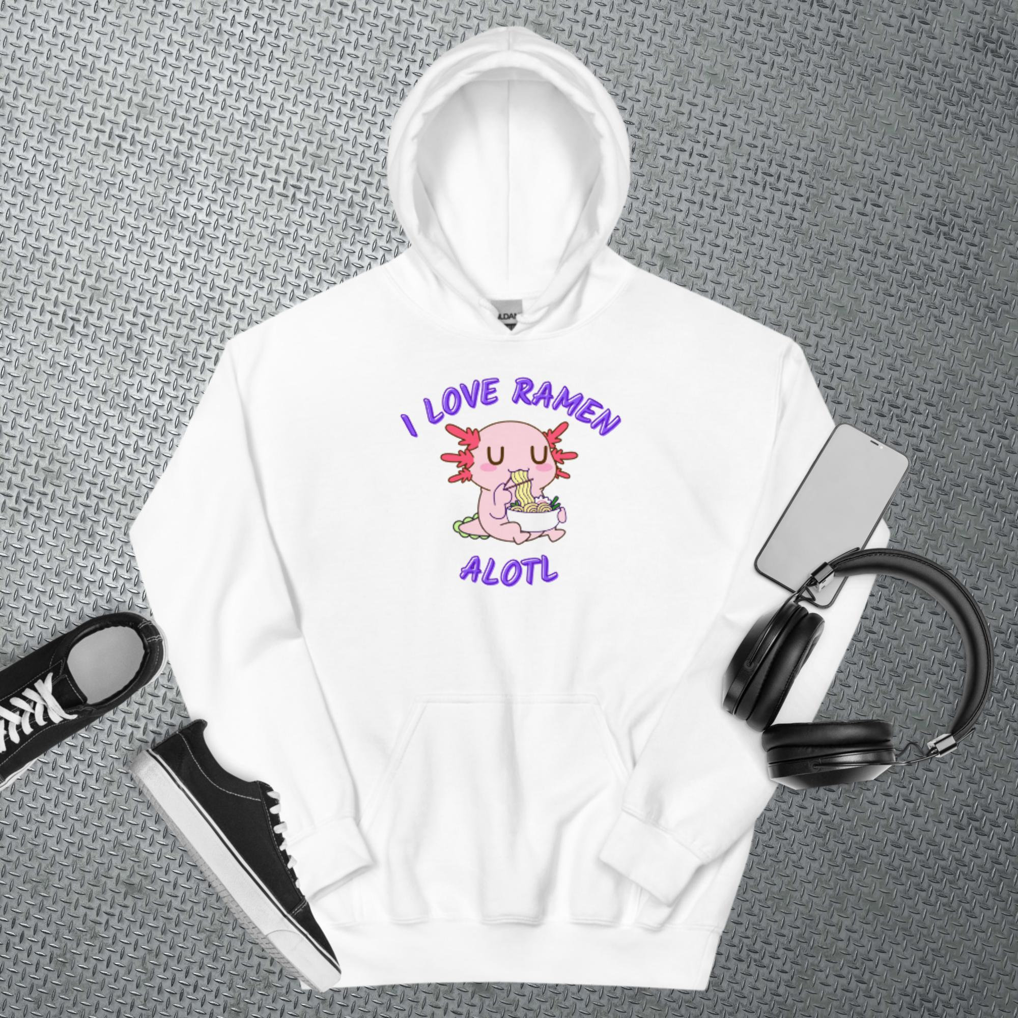 I Love Ramen Alotl Felpa con cappuccio, Ramenlotl, Pho Ramen Felpa con cappuccio, Axolotl Snack Felpa con cappuccio, Carino Axolotl Felpa con cappucci