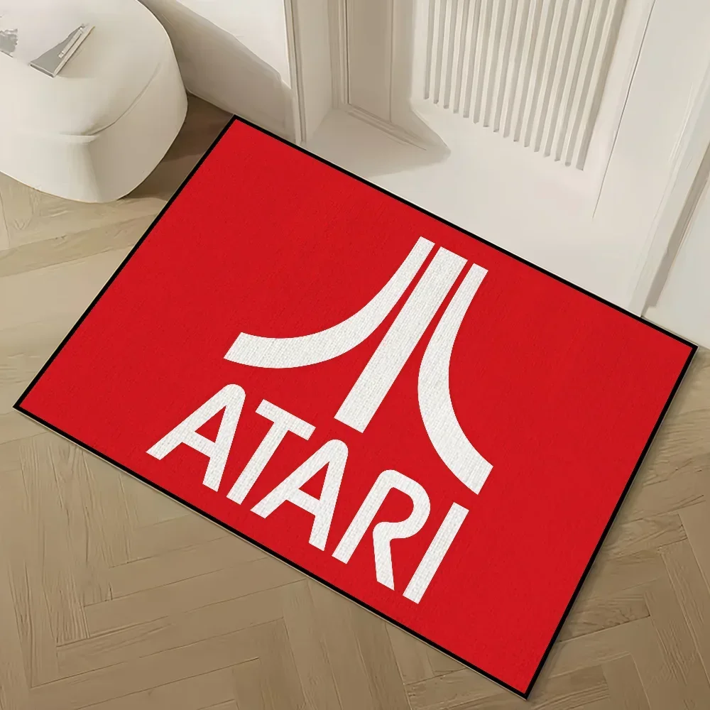 Logo Brand Fashion Small Carpet Anti-Slip Kitchen Bedroom Handmade A-Atari Tufted Rug Carpet Living Room Entrance Decoration