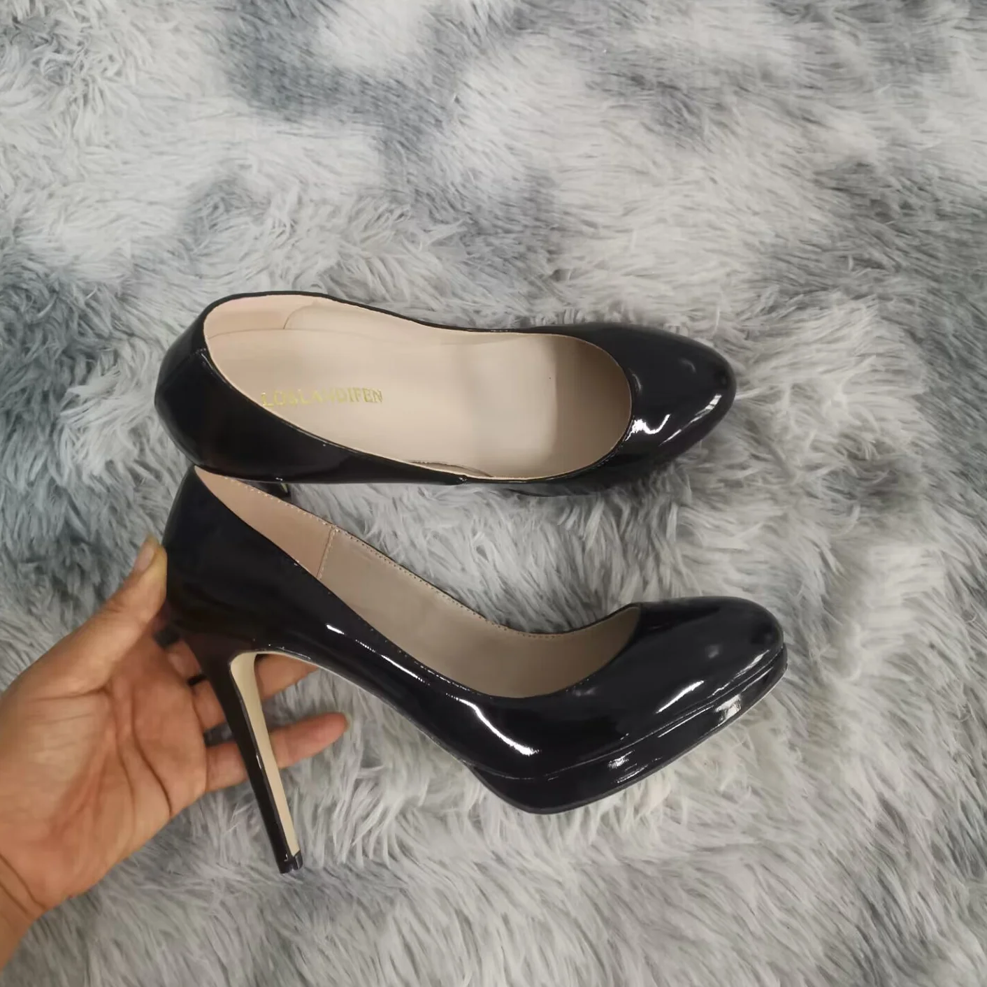 New 2025 Women Stilettos Platfrom Pumps Sexy 11cm Round Toe High Heels Shallow Elegant Lady Office Party Wedding Shoes Big Size