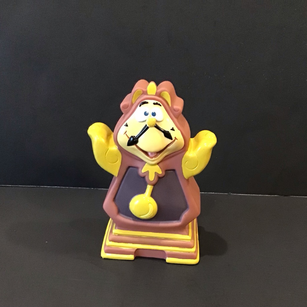 Disney Toys | Beauty And The Beast “Cogsworth” Clock Rubber Disney Figure 1992 | Color: Brown/Yellow | Size: Approximately 5.5”