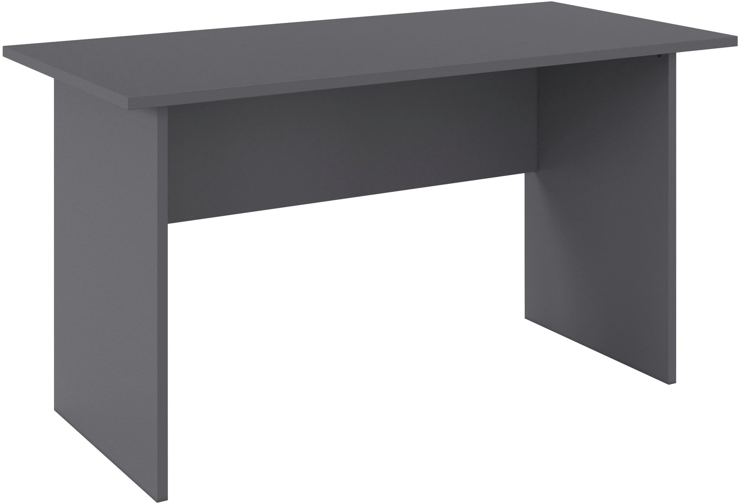 Schreibtisch RAUCH "Joel", graumetallic, B:140cm T:66cm, Tische, Schreibtisch, in schlichtem Design mit großer Ablagefläche MADE IN GERMANY