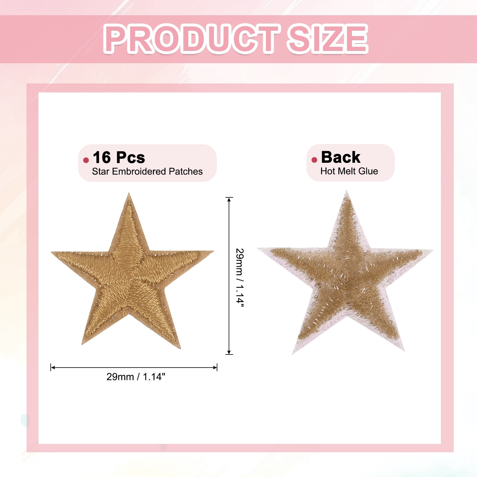 Iron on Star Patches, Sew on Star Embroidered Patches, Decorative Repair Patch Applique for Backpacks