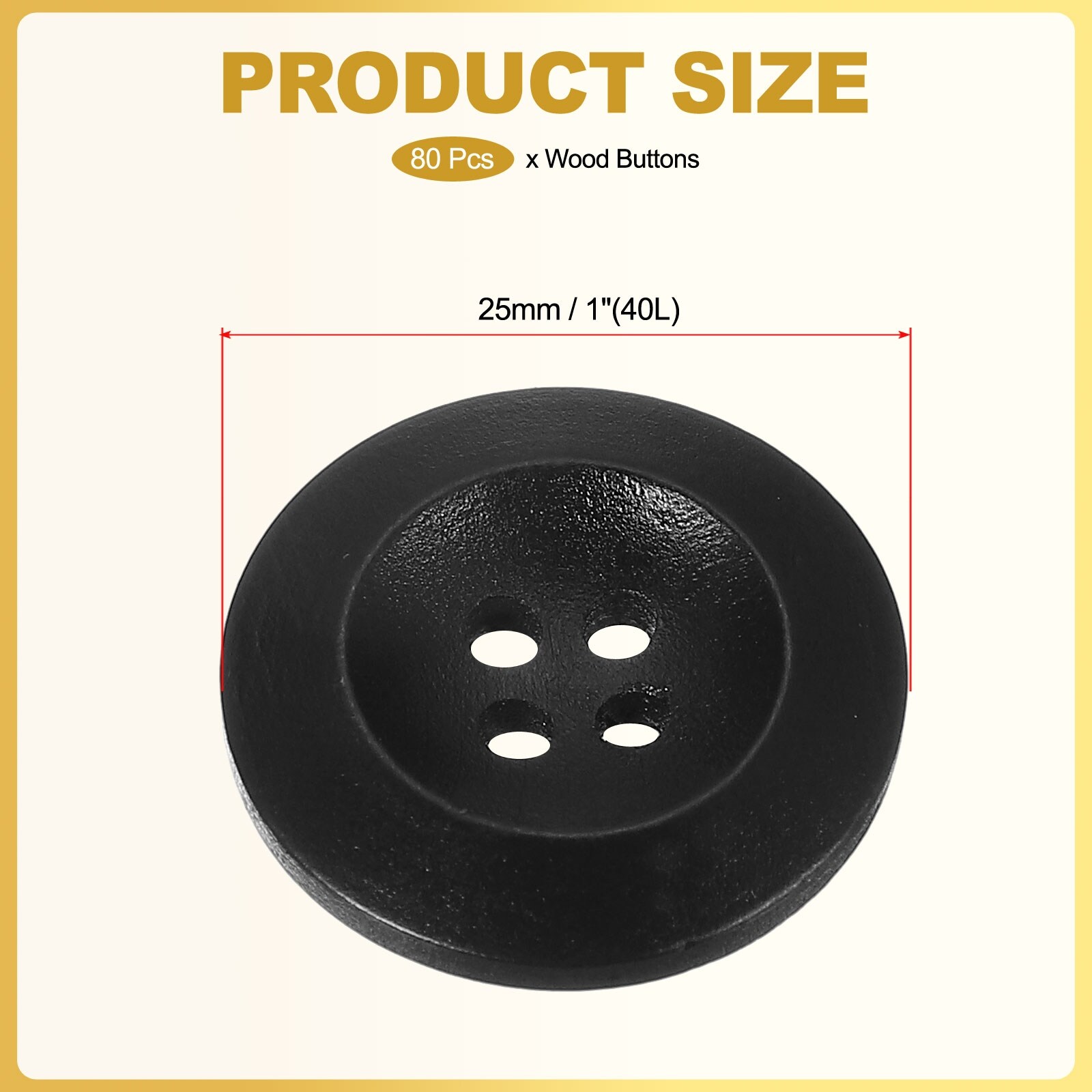 Wooden Buttons Wood Sewing Button Round Handmade Ornament Buttons for DIY Crafts Sewing Clothing Decoration Bag