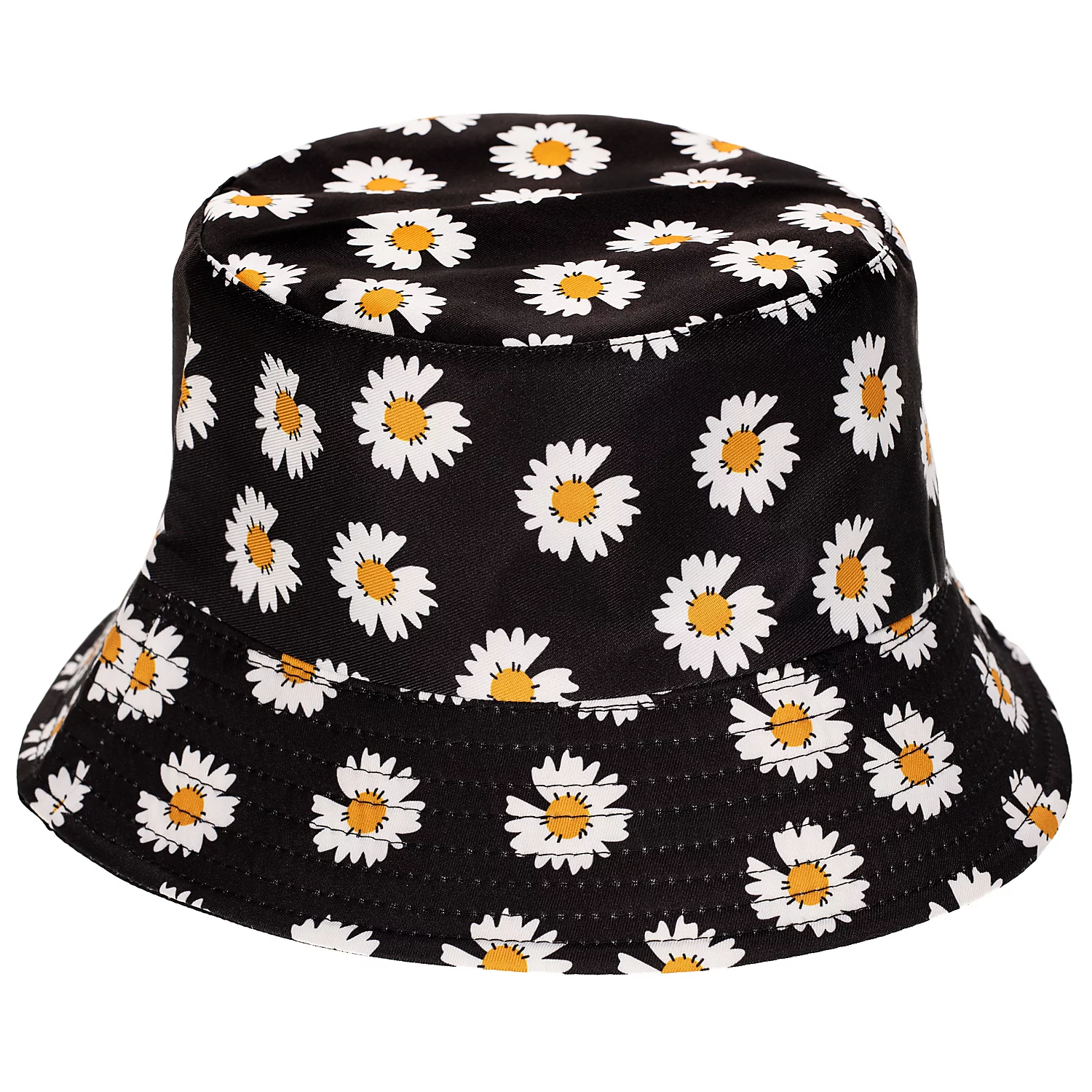 Fischerhut Blumen, schwarz Image