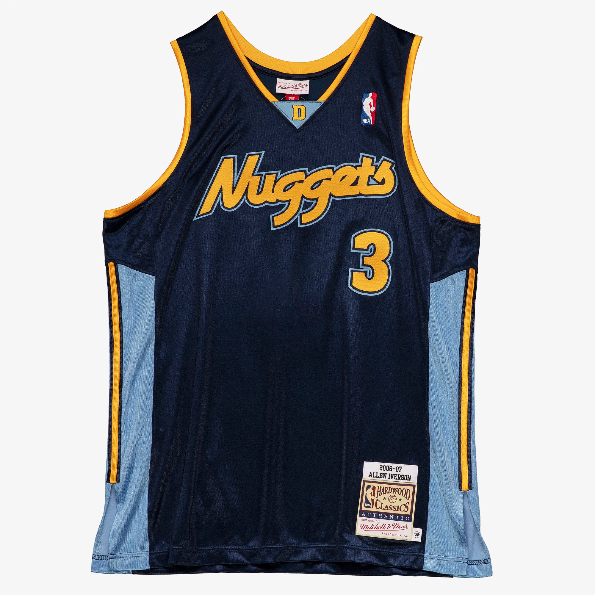 Maillot Authentic Denver Nuggets 2006-07 Mitchell & Ness – Bleu marine – Allen Iverson - Homme Taille: XL