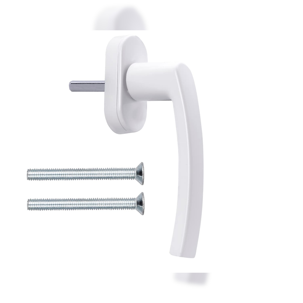 ID Dinkel Fenstergriffe weiß 6 Stück Standard Aluminium Terassentürgriff außen Balkontürgriff Fenstergriffe Image