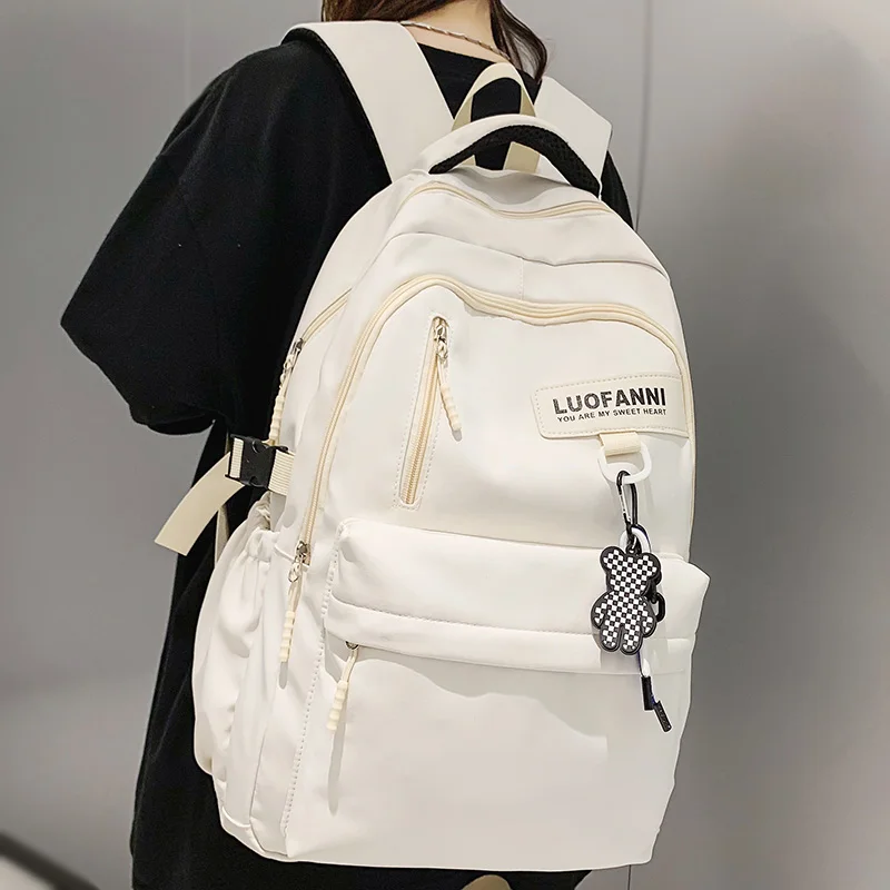 Hommes femmes grande capacité imperméable université sac à dos cool fille garçon sac d’école dames ordinateur portable étudiant mode femme voyage sac d’école