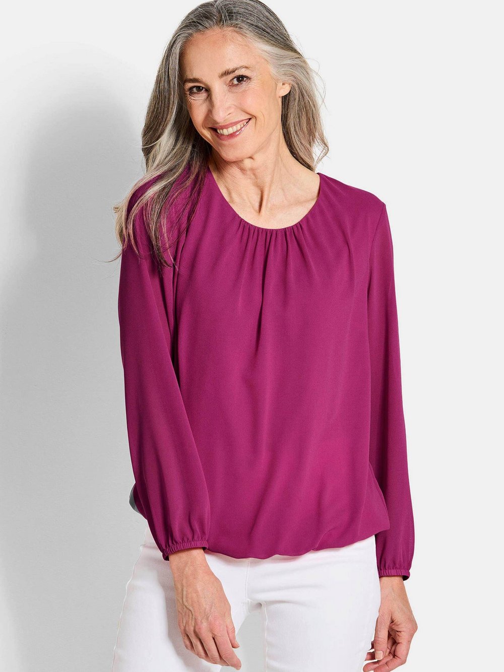 Goldner Blusen Damen aubergine, 46 Image