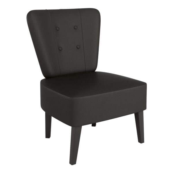 meet Besuchersessel »Brighton« Kunststoff-Bezug Schwarz, 41 cm Image