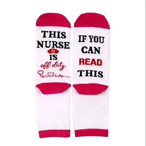 Wenn Sie das lesen können: Lustige Jacquard-Socken für Krankenschwestern in der Freizeit, gemütliche Socken für Arbeitspausen, Nachtschichten, Geburtstage, Weihnachten Image