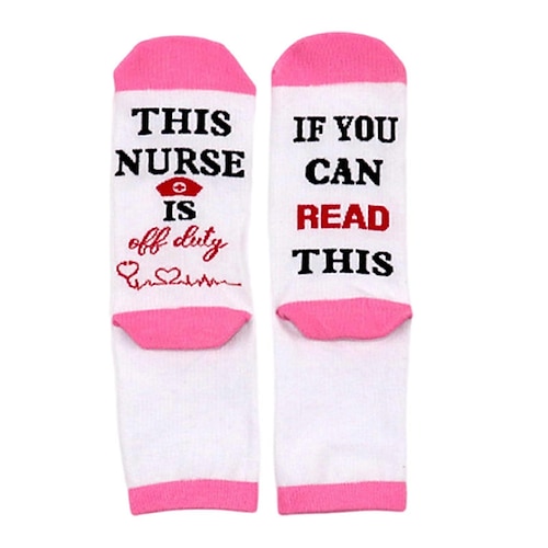 Wenn Sie das lesen können: Lustige Jacquard-Socken für Krankenschwestern in der Freizeit, gemütliche Socken für Arbeitspausen, Nachtschichten, Geburtstage, Weihnachten Image