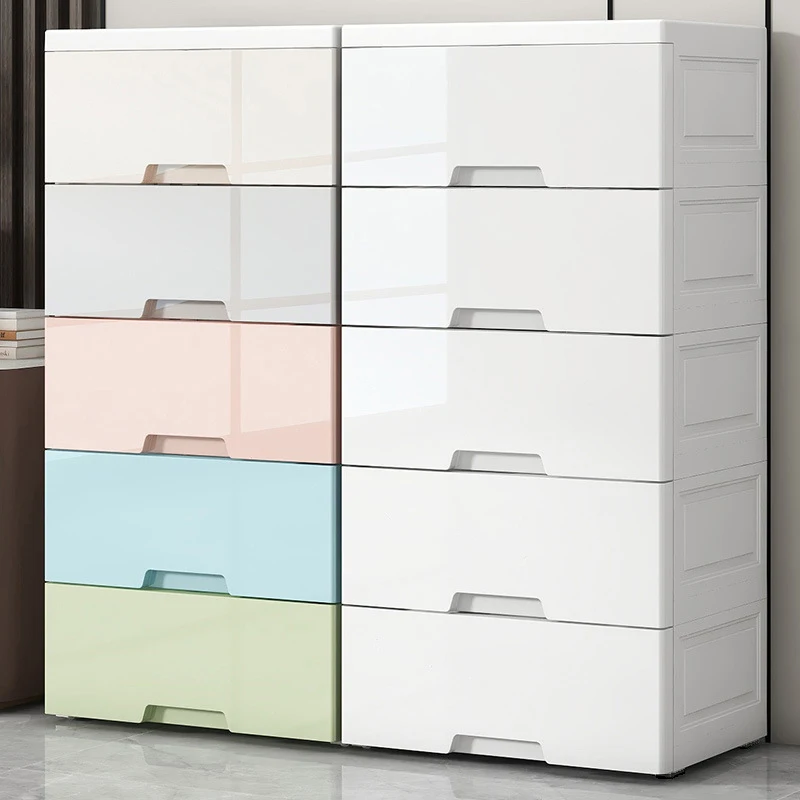 Verdickter Schubladentyp Aufbewahrungsschrank Nachttisch Aufbewahrungsbox Kommode Baby Kleiderschrank Baby Snack Aufbewahrungsschrank Klappbarer Aufbewahrungsschrank Organizer