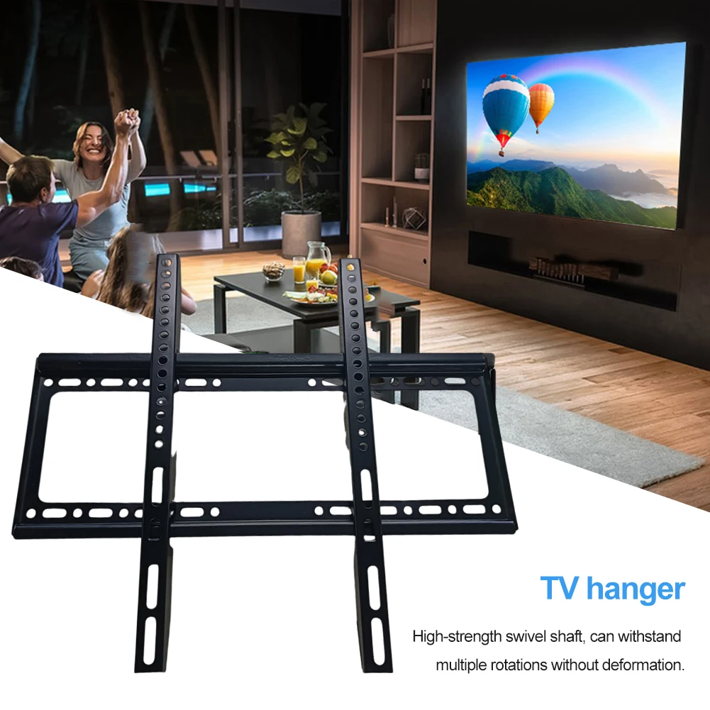 26-Zoll-Fernsehmontagehalterung, universelle flache TV-Wandhalterung mit niedrigem Profil, verstellbares TV-Rack mit Wasserwaage für LCD-LED-Monitore