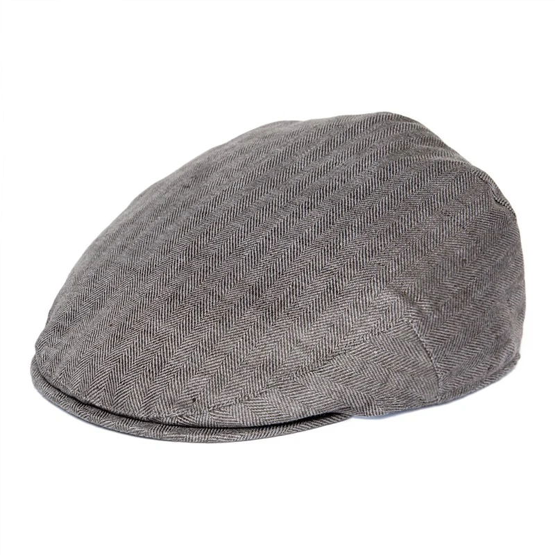 BOTVELA Cappello da Uomo in Lino Spigato, Berretto Newsboy di Alta Qualità, Cappello Piatto da Camionista, Cappello Ivy, Cappello Bakerboy, Berretto Elegante per Uomo