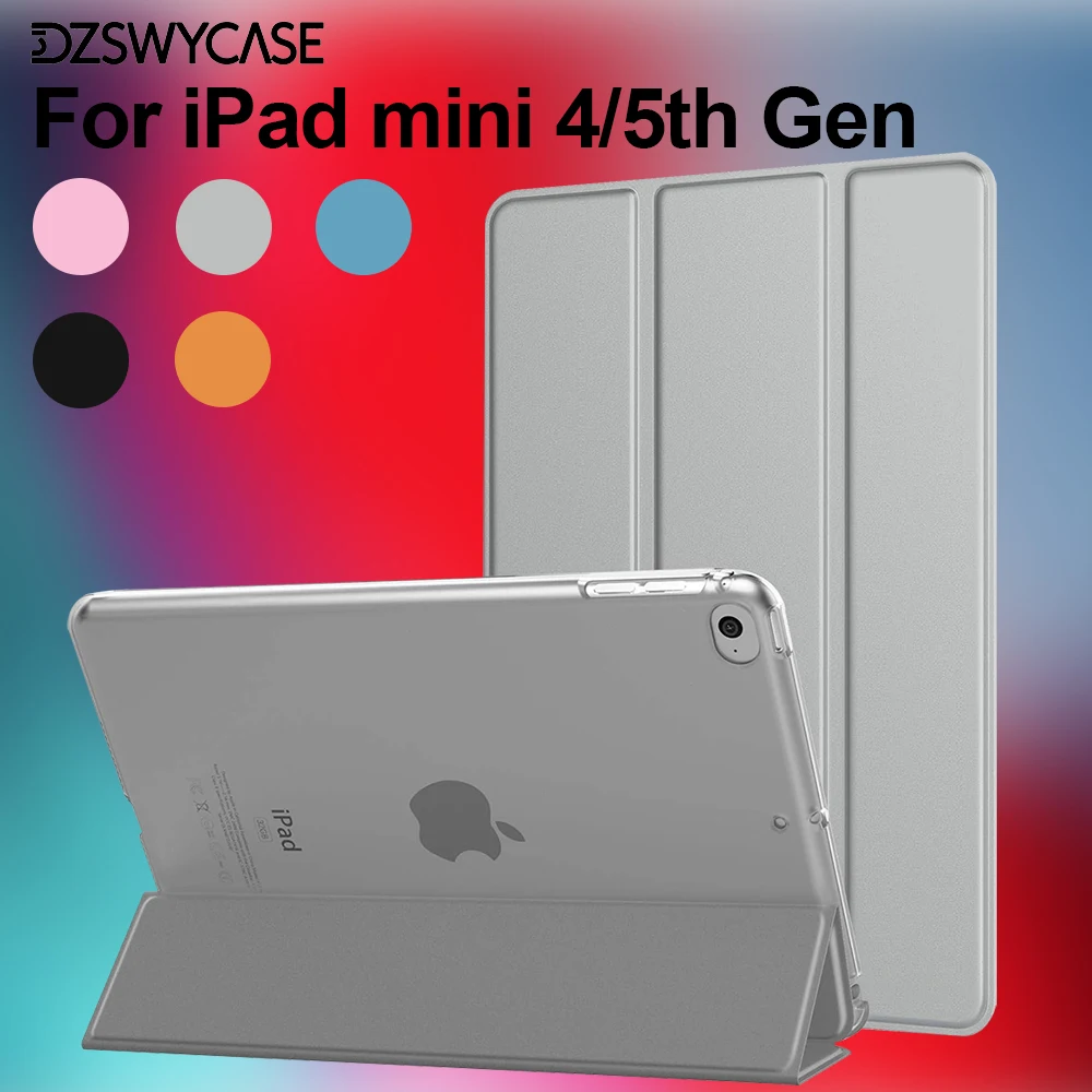 Hülle für iPad Mini 4./5. 7,9 Zoll, ultradünn und leicht, halbtransparent, Smart Cover mit Auto Wake/Sleep Image