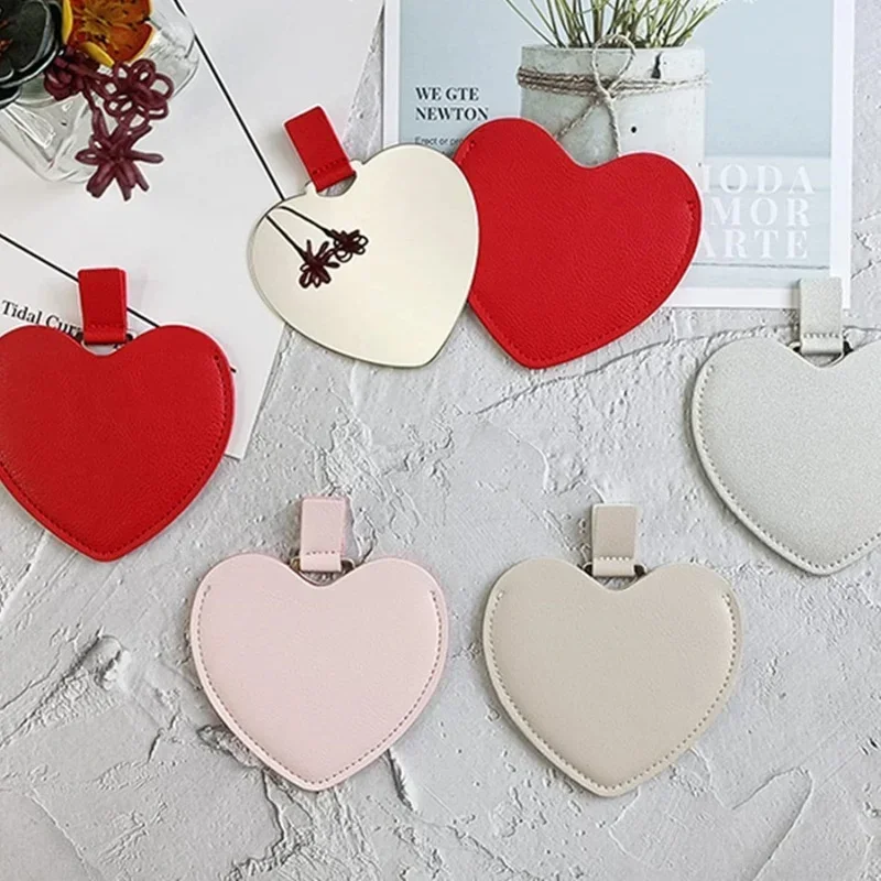 1 x tragbarer Kartenschminkspiegel, tragbarer Schönheitsspiegel, Anti-Drop-Geschenk aus Edelstahl, kleiner Spiegel, Taschenspiegel