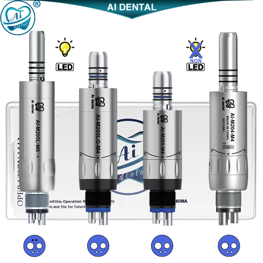 Zahn ärztliche innere wasser luft motor langsame geschwindigkeit handstück teile AI-M204/m205 nicht-led turbine stecker AI-M205LG led generator serie Image