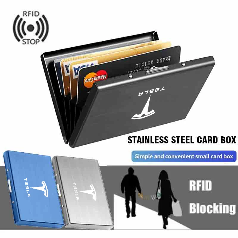 Porte-carte de crédit RFID avec Logo de voiture, étui pour carte d