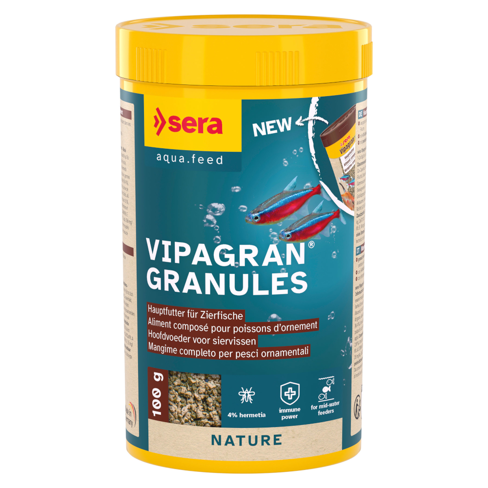 250 ml sera Vipagran Nature granulés mous, Nourriture pour poisson