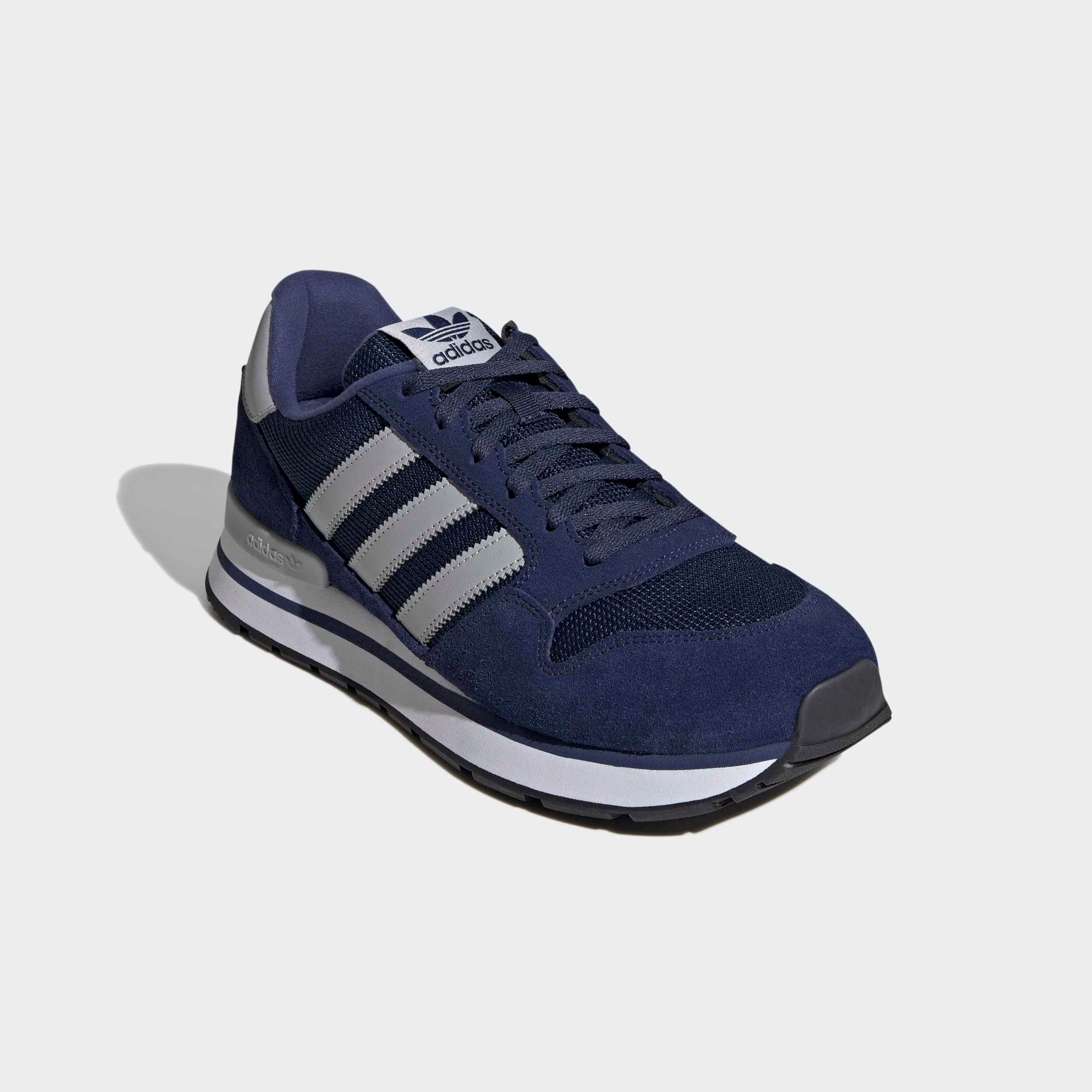 Sneaker ADIDAS ORIGINALS "ZX 600", Damen, Gr. 44, night indigo, grau two, cloud weiß, Leder, Textil, Schuhe Sneaker