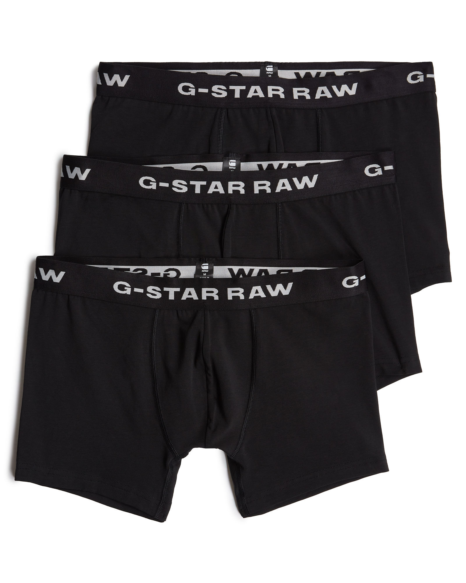 Trunk G-STAR "Boxer-Shorts 3 Pack", Herren, Gr. XL, schwarz, schwarz, schwarz, Obermaterial: 95% Baumwolle, 5% Elasthan, Unterhosen