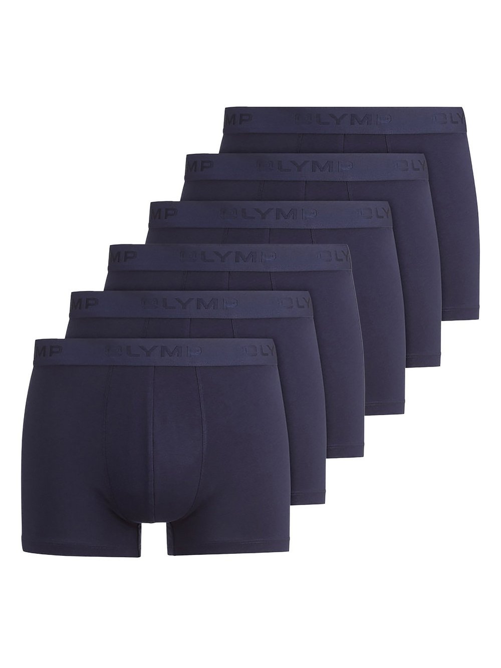 OLYMP Casual modern fit Boxershort 6er Pack Herren blau, M Image