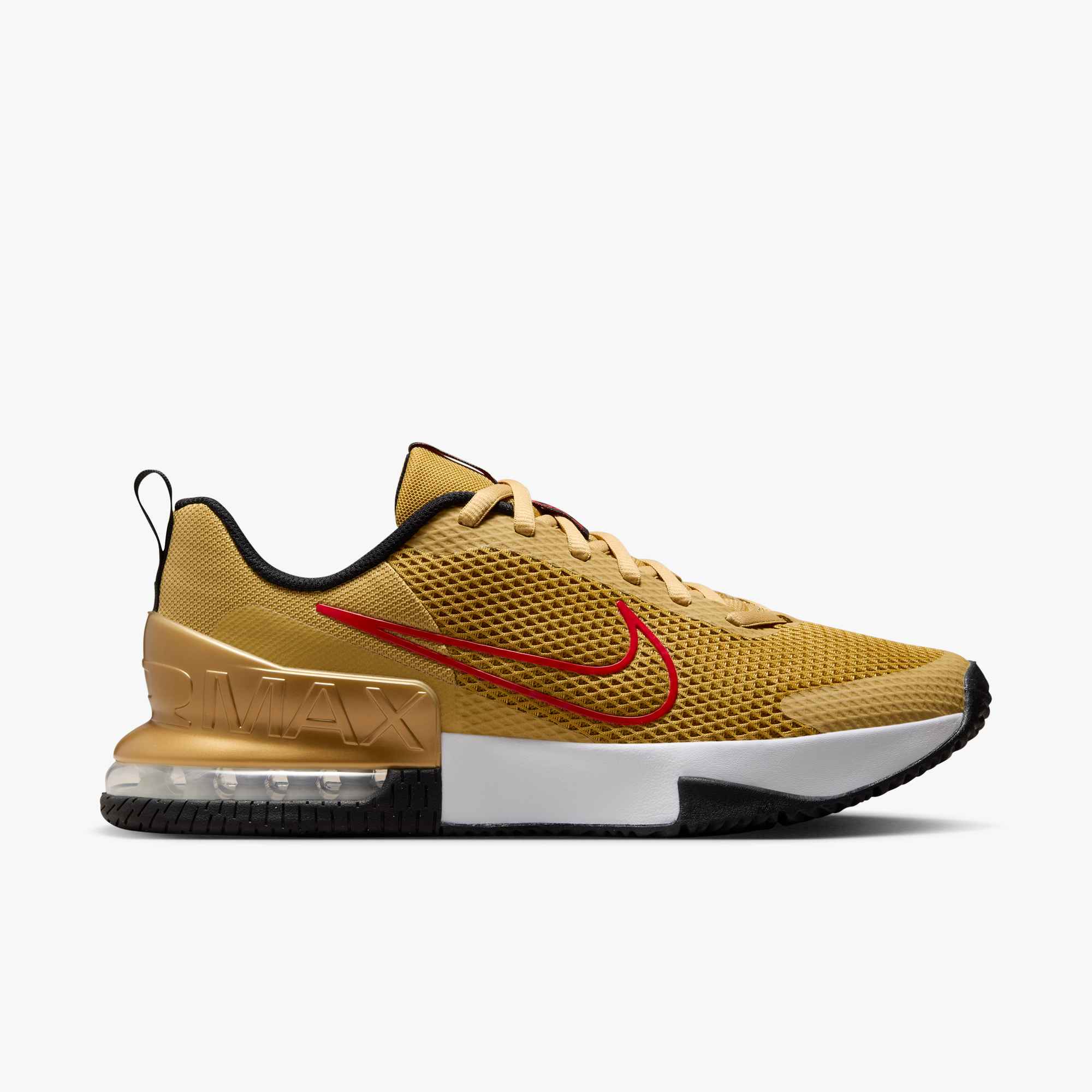 Sneaker NIKE "M AIR MAX ALPHA TRAINER 6", Herren, Gr. 40, flt gold, university rot, metallic gold, Schuhe Sneaker