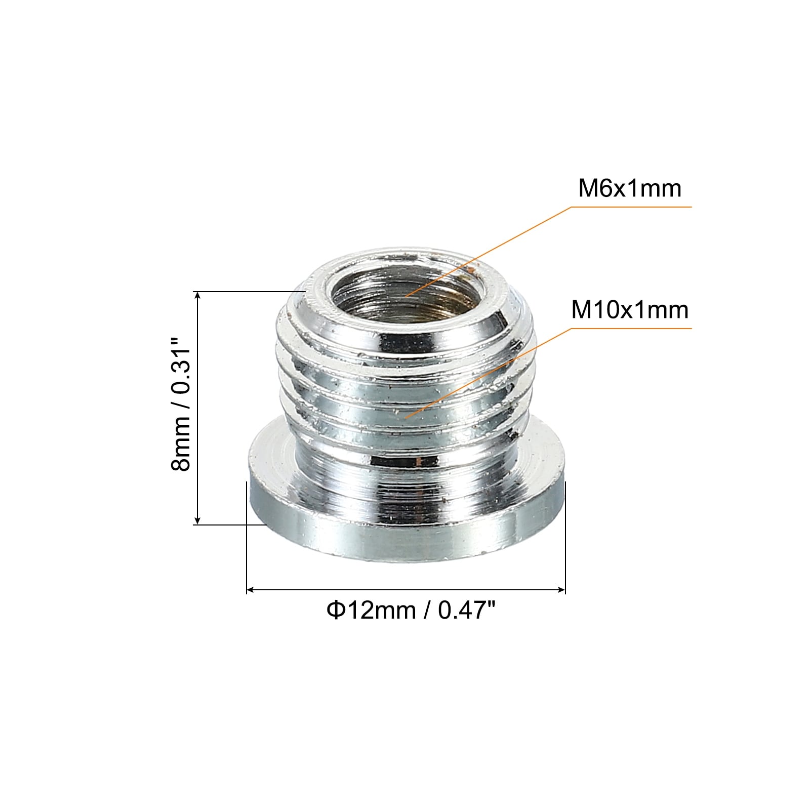 Gooseneck Tube Connection Thread, Male to Female Conversion Nuts for Microphone Gooseneck Hose Adapters - M10 Male to M6 Female