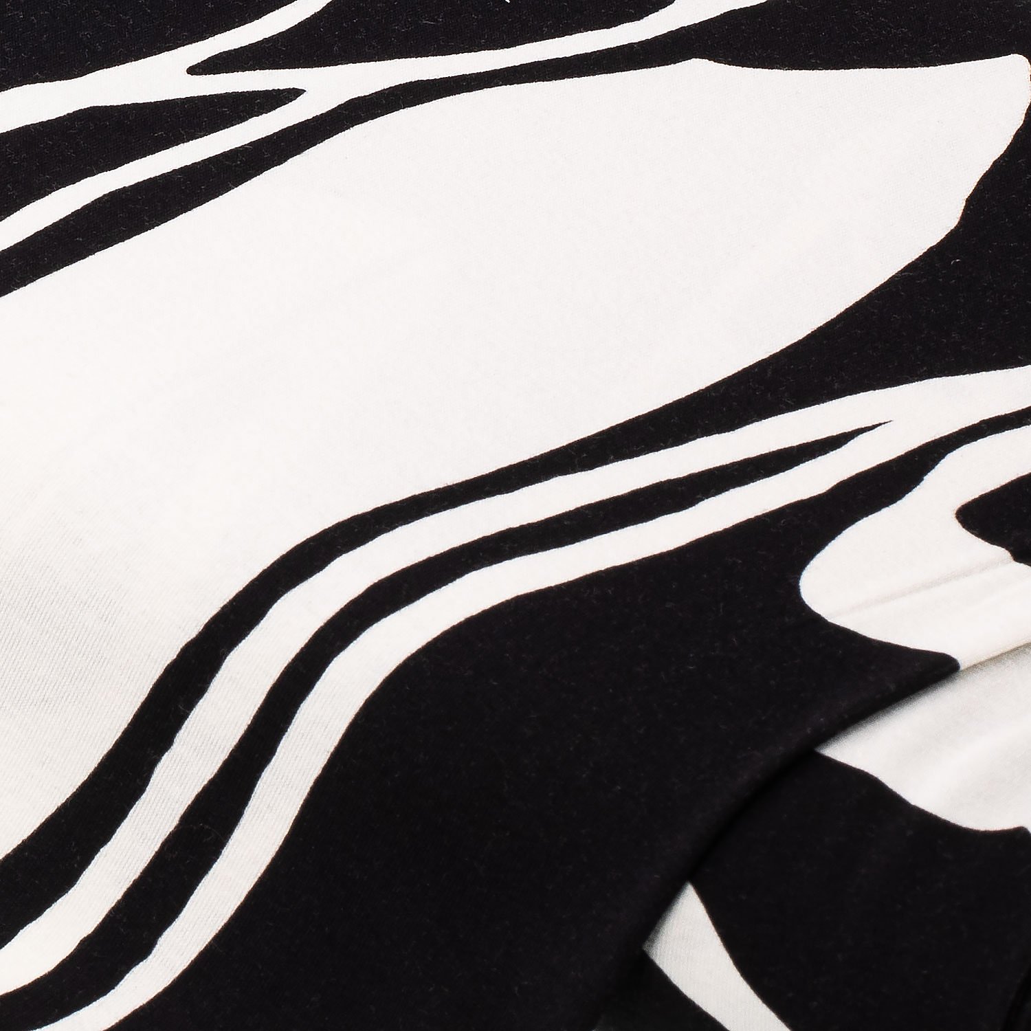 Viskose-Jersey Blume, schwarz/weiß Image