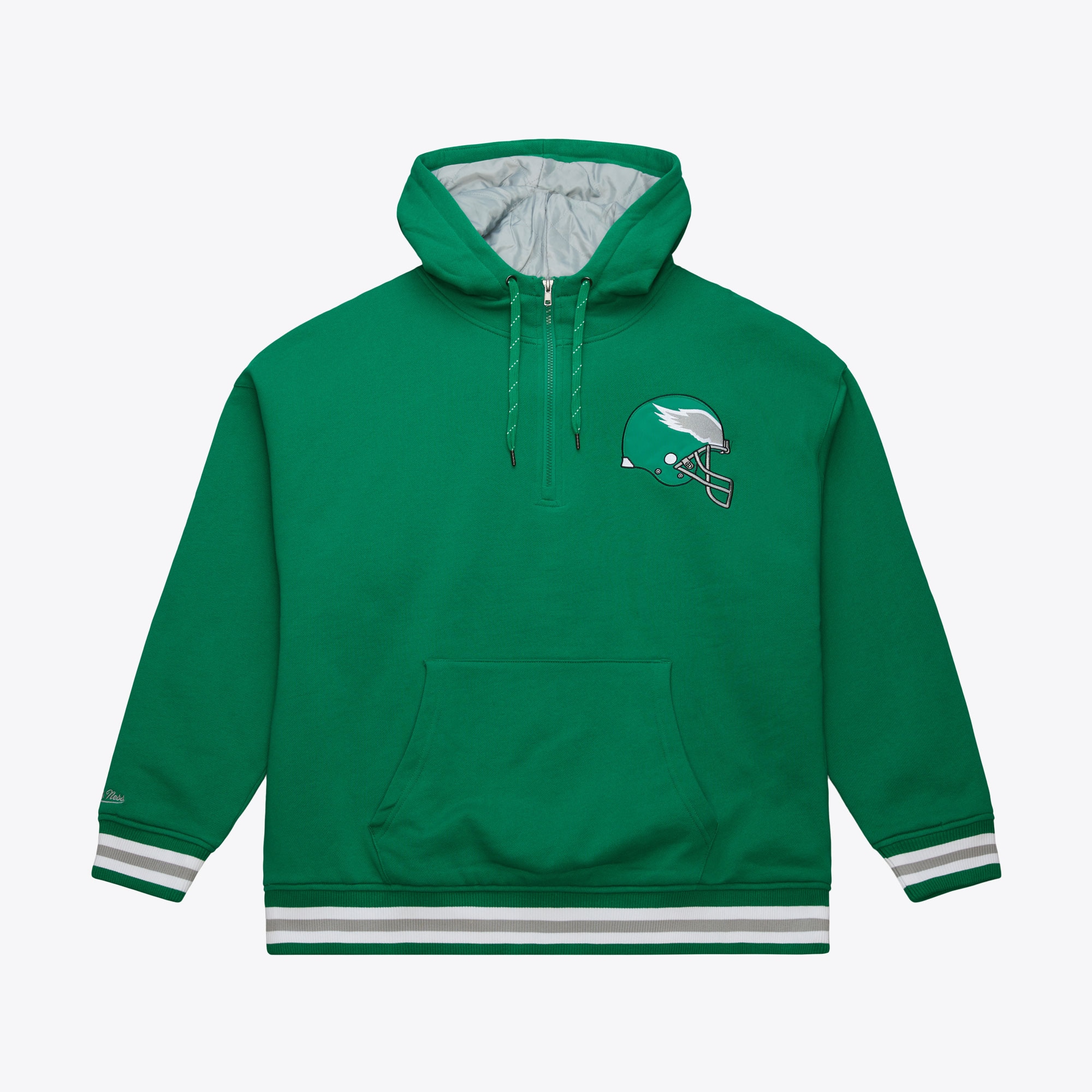 Philadelphia Eagles Mitchell & Ness Vintage Logo Throw It Back Fleece Hoodie – Herren Image