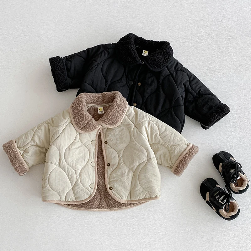 Hiver nouveau style coréen vêtements pour enfants coupe-vent veste matelassée manteau en coton pour enfants 0-5 ans bébé vêtements d