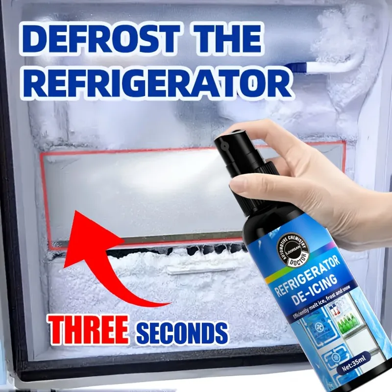 LOORSAN Spray anti-glace : dégivrage rapide pour réfrigérateurs domestiques/congélateurs RV, prévention du gel, sans danger pour les appareils électroménagers