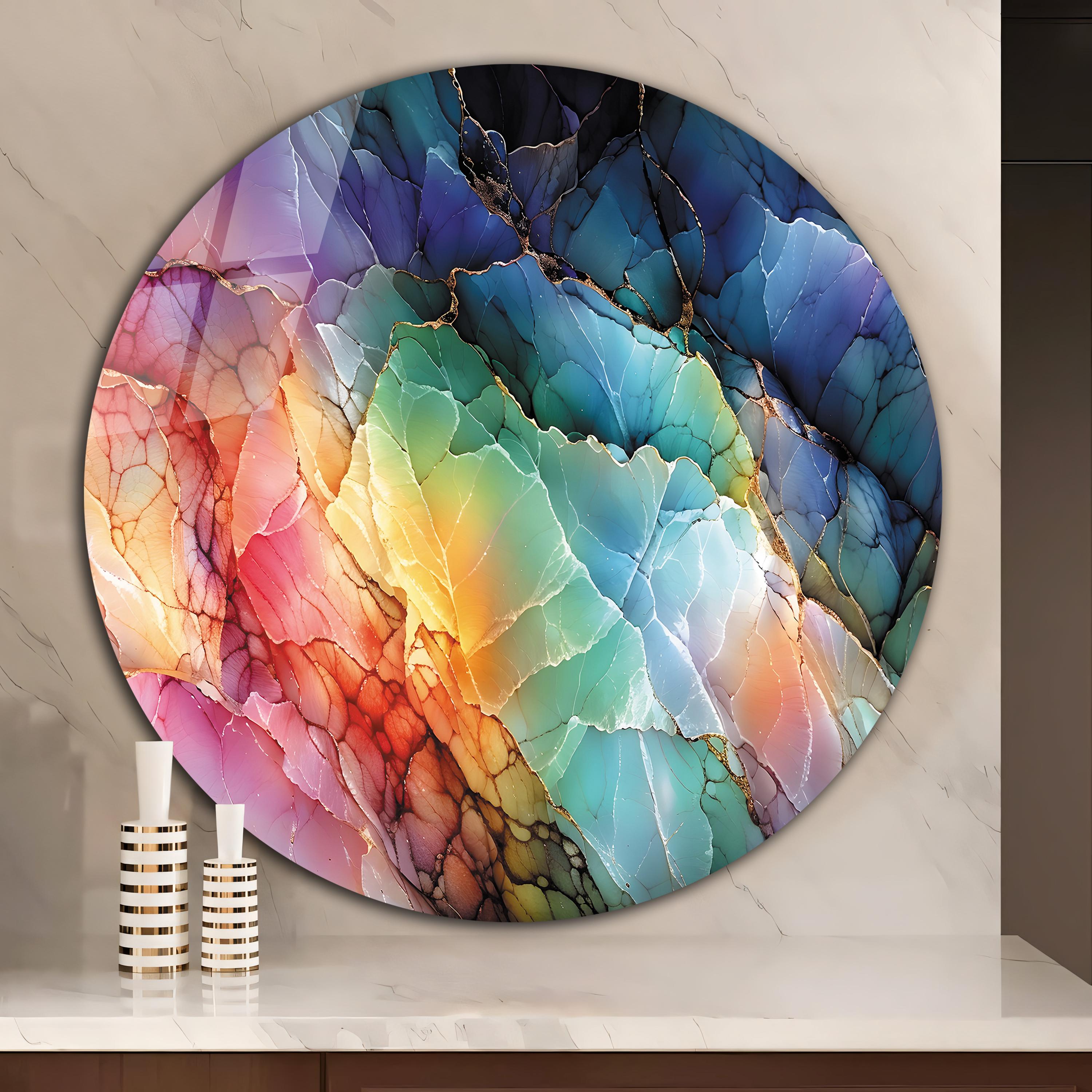 Quadri da parete in vetro temperato - Regalo di quadri rotondi da parete - Quadri circolari da parete - Quadri in vetro temperato - Decorazioni murali
