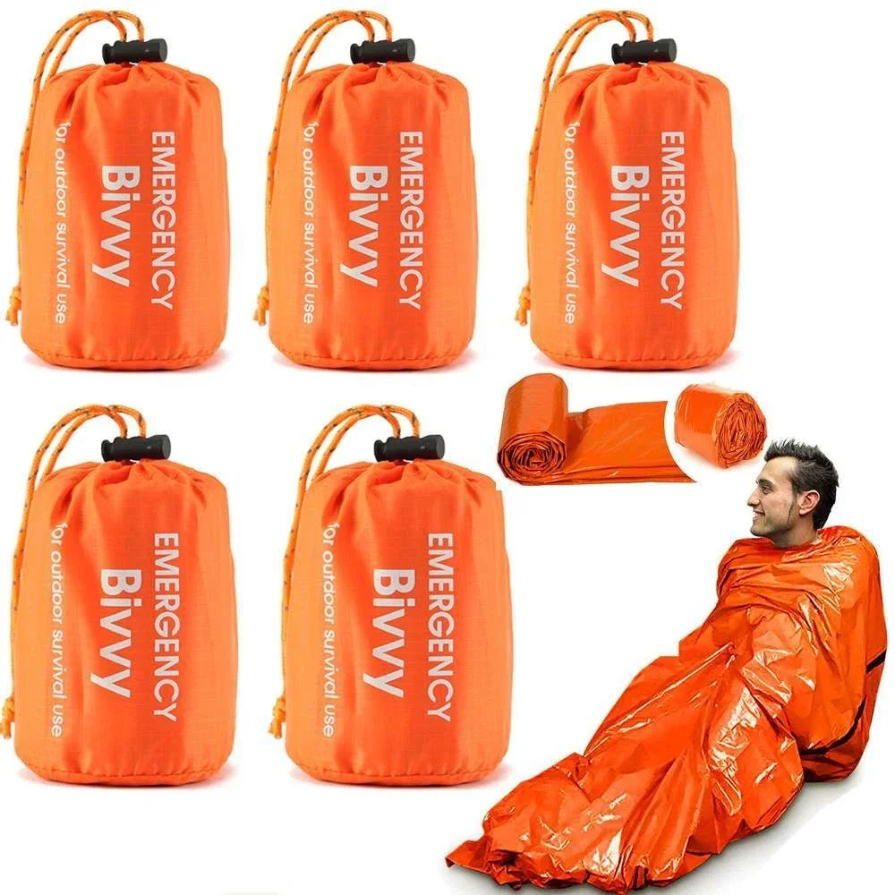 1–5 Stück Notfallschlafsäcke, Thermodecke, wasserdichte Outdoor-Überlebensausrüstung Image