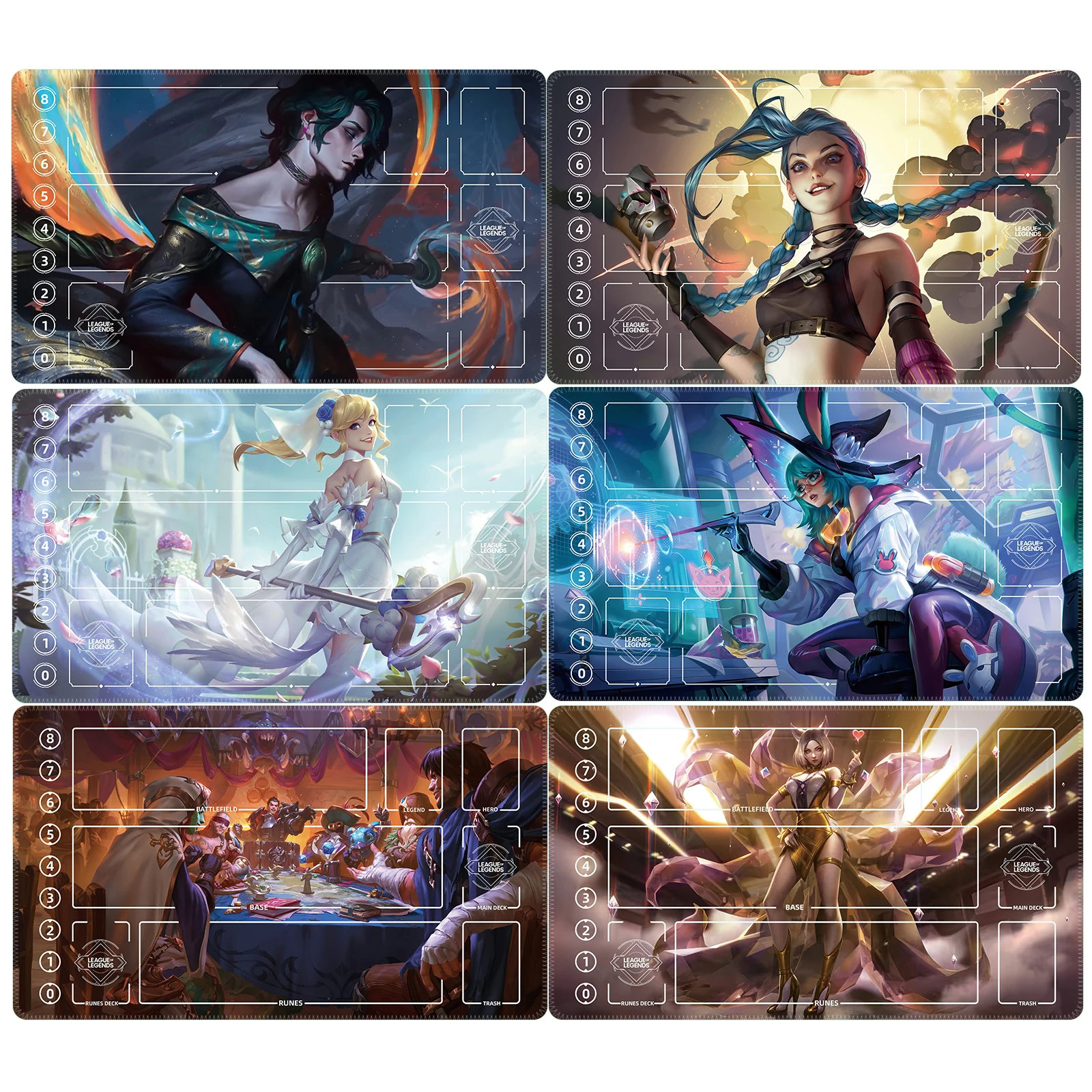 30 Modelle 600 x 350 x 2 mm Diy Goddess Story Briar Card Battle Mat Gloomist Vex Single Player Brettspielkarte Duel Plate Battle Mat Image