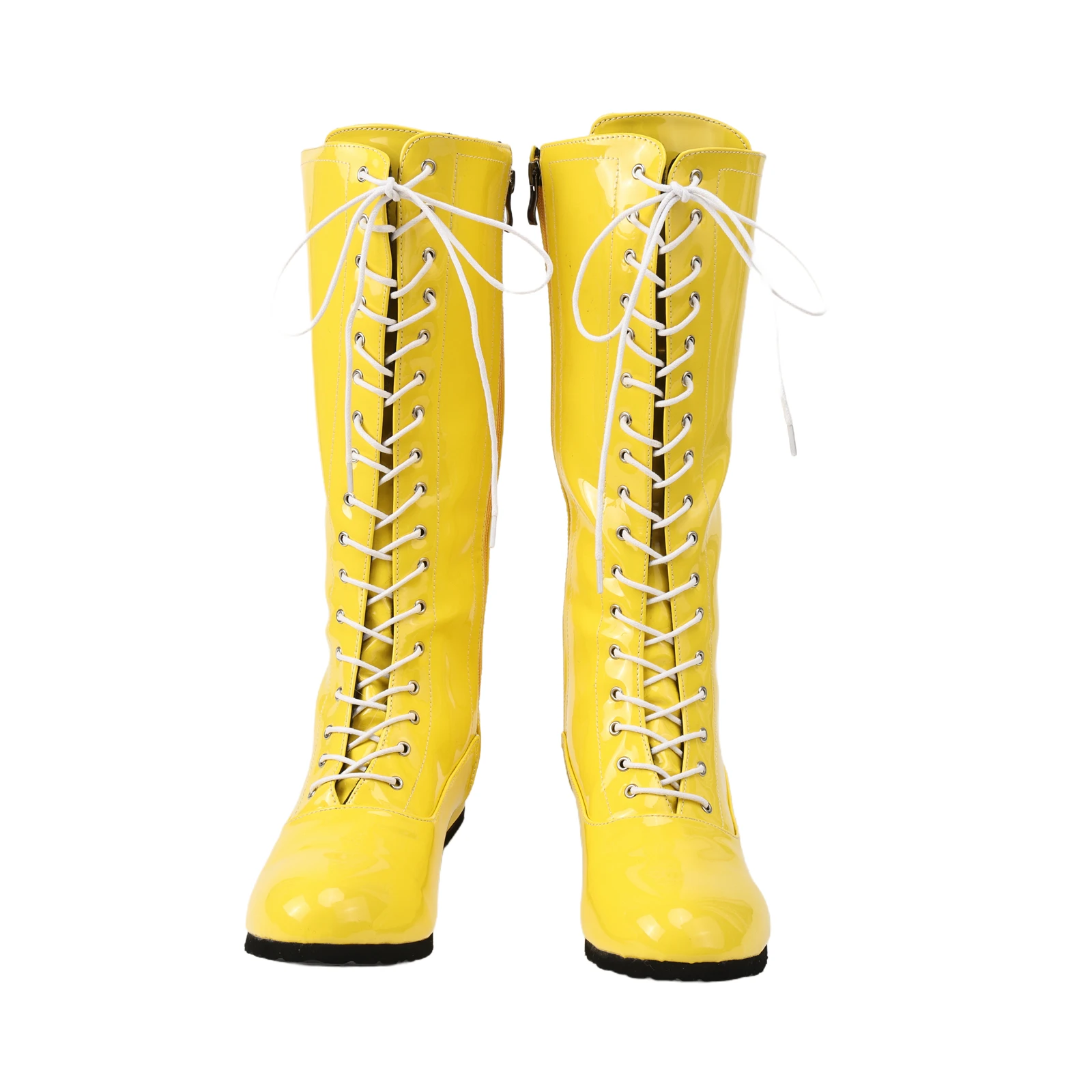 Erwachsene Hulk Hogan Stiefel Jungen Pro Wrestling Schnürstiefel mit Reißverschluss Schuhe Kinder Wrestler Halloween Kostüm Cosplay