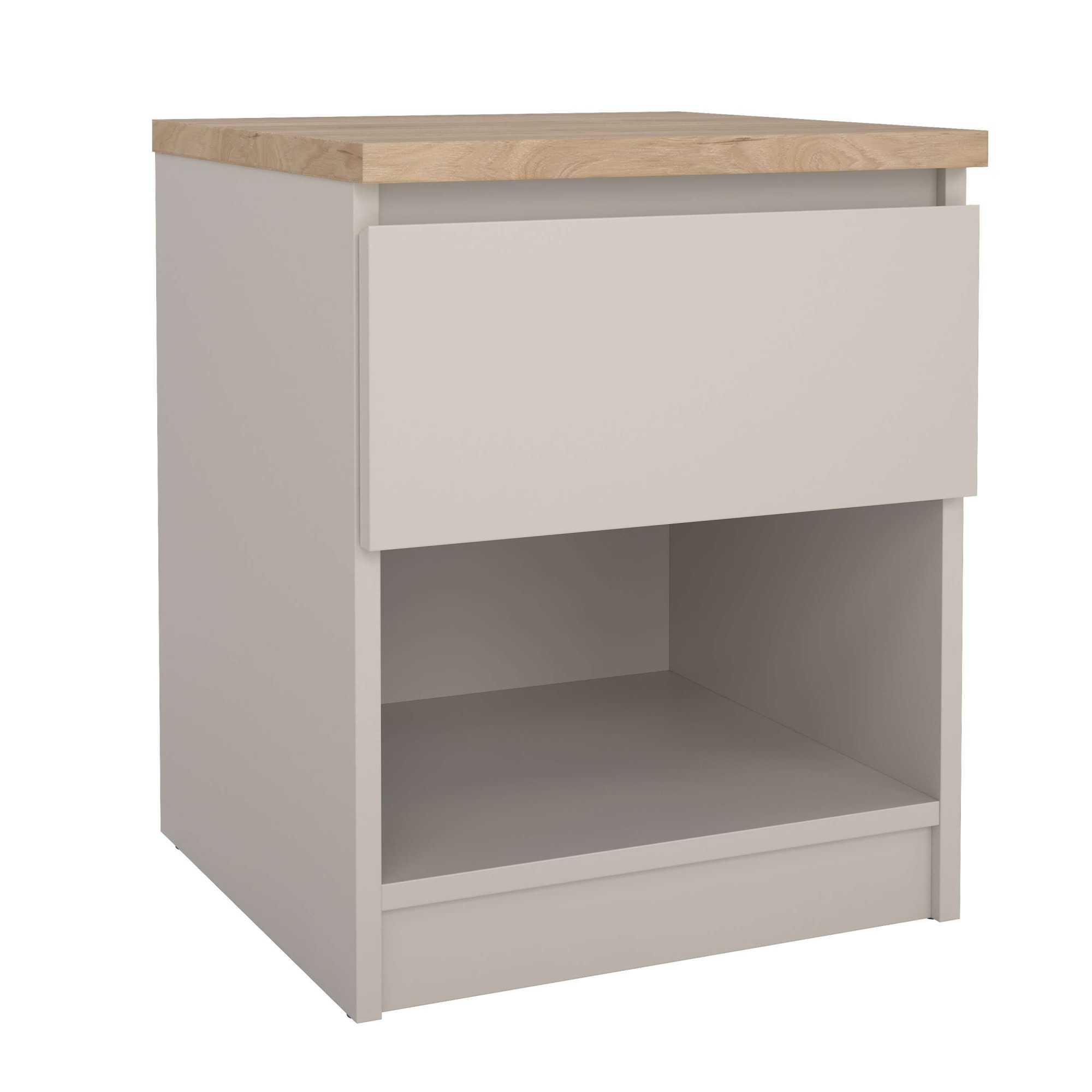 Nachttisch INOSIGN "Naia, Nachtkommode, Nachtschrank, Beistelltisch", kaschmir, jackson hickory, B:40,4cm H:49,5cm T:40cm, Tische