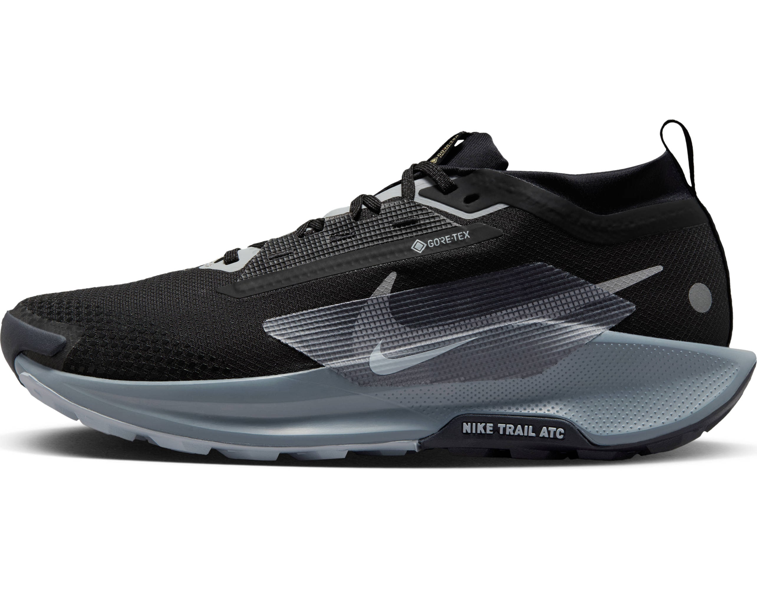 Laufschuh NIKE "NIKE PEGASUS TRAIL 5 GTX", Herren, Gr. 42, schwarz, wolf grau, cool grau, anthrazit, Synthetik, Textil, Schuhe Laufschuh