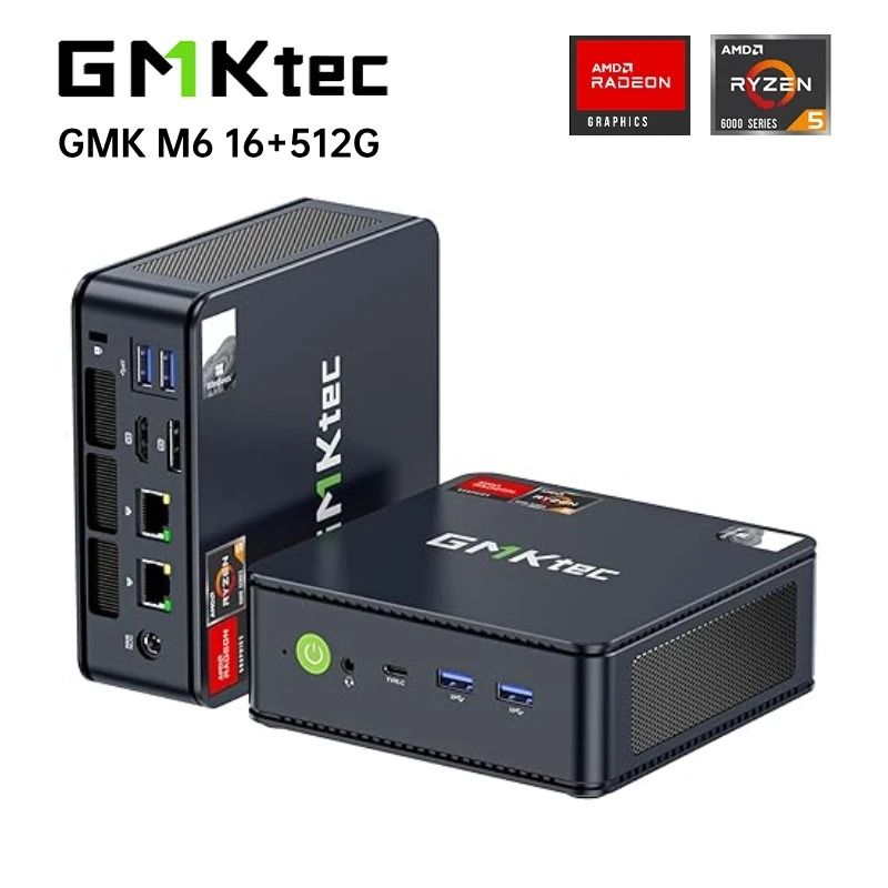 GMKtec M6 Mini PC AMD R5 6600H Compact Desktop Computer 16GB DDR5 512GB SSD WiFi 6E GMKtec M6 Mini PC AMD R5 6600H Compact Desktop Computer 16GB DDR5 512GB SSD WiFi 6E