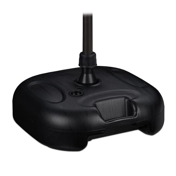 relaxdays Kunststoff-Sonnenschirmständer schwarz schwarz