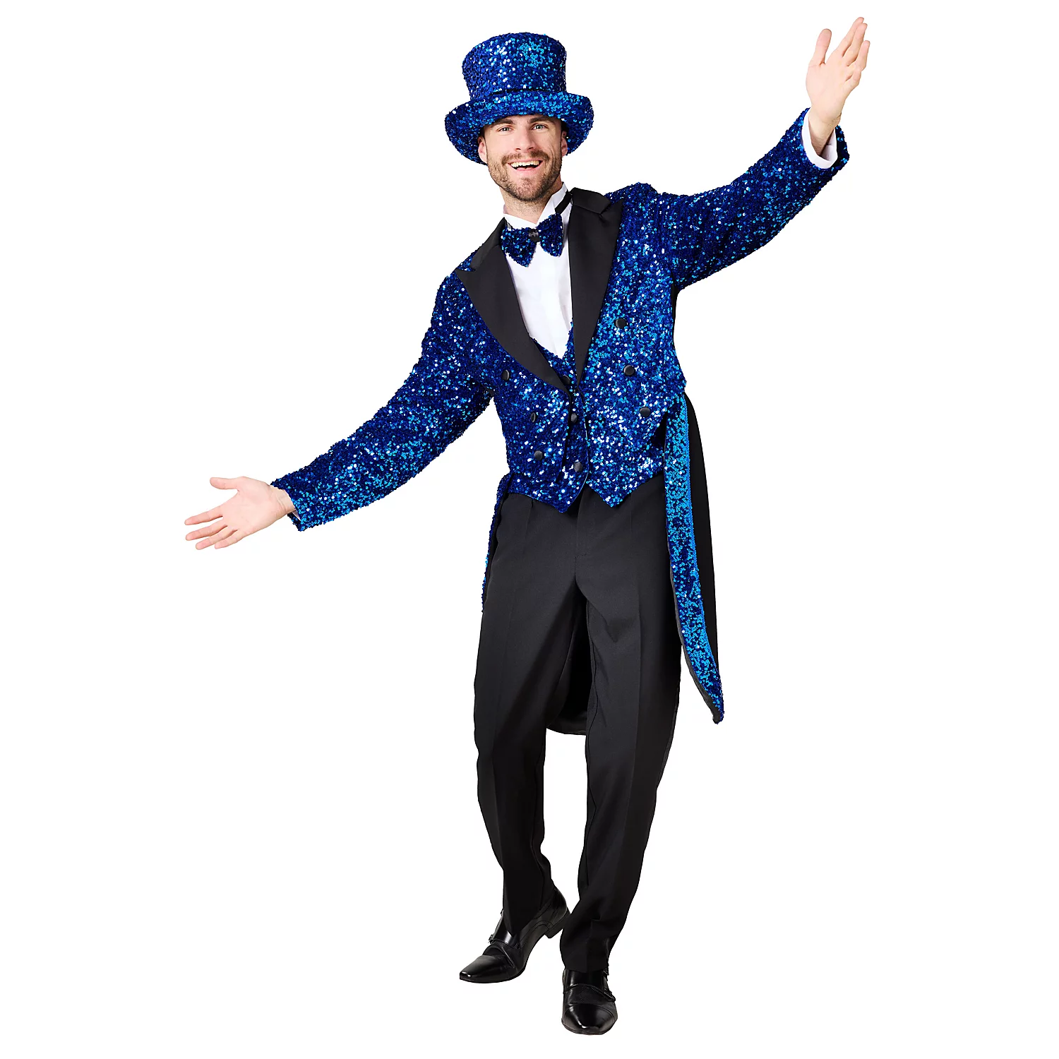 Frack Pailletten für Herren, blau Image