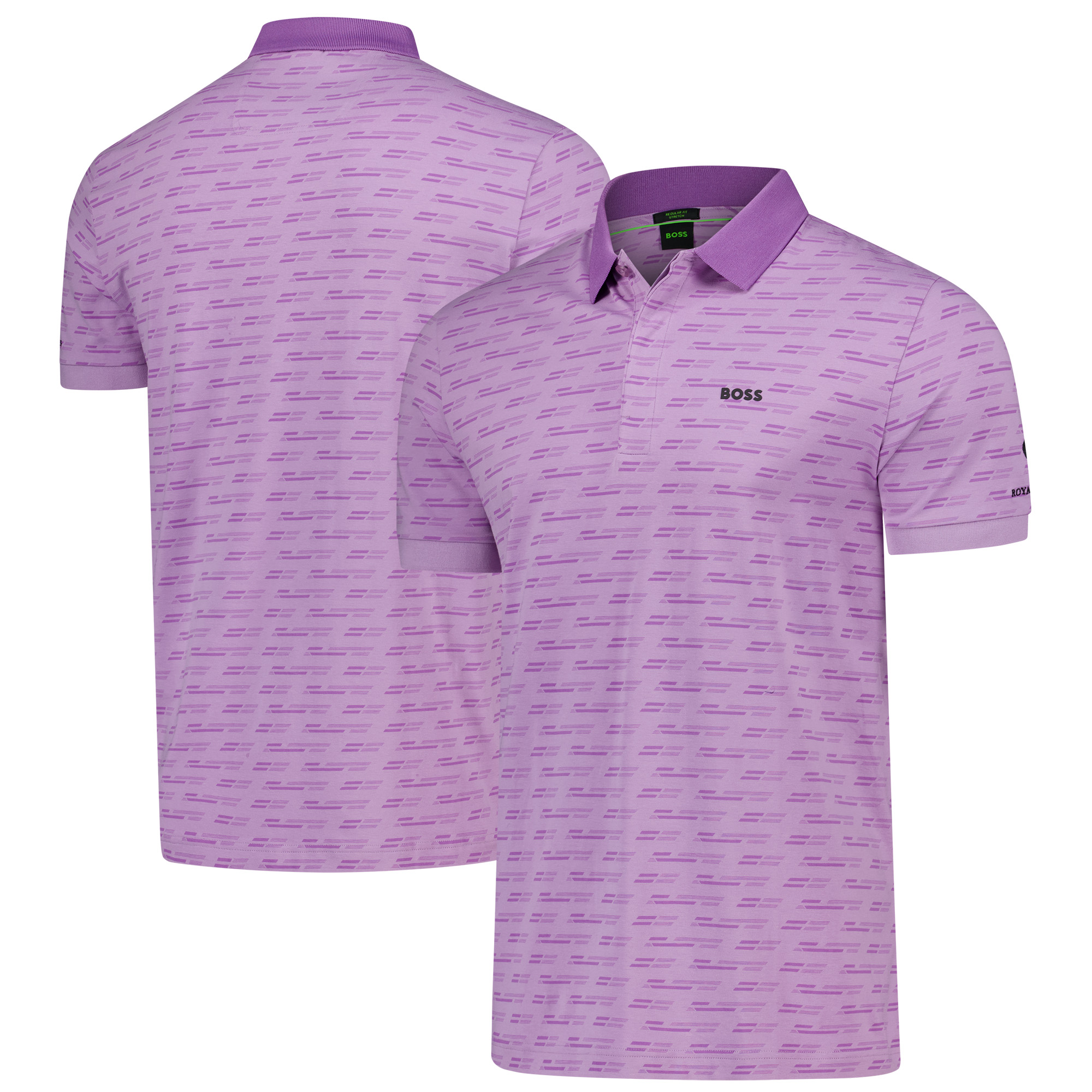 The 153rd Open Royal Portrush Hugo Boss Paddy Printed Polo - Lila Image