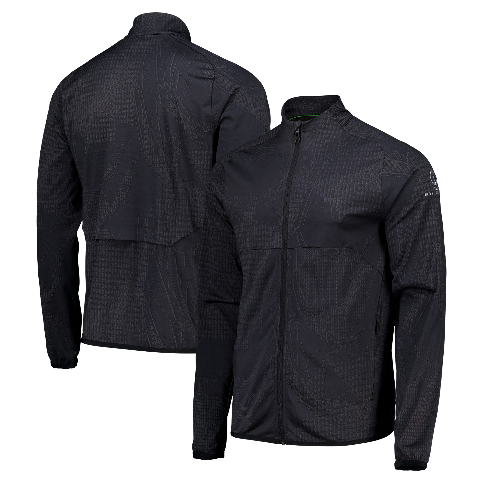 The 153rd Open Royal Portrush BOSS Sweat Desert Active Reißverschluss Mid Layer - Schwarz Image