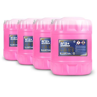 Mannol 4x 20 L Antifreeze AF12+ (-40) Longlife Kühlerfrostschutz [Hersteller-Nr. MN4012-20] Image