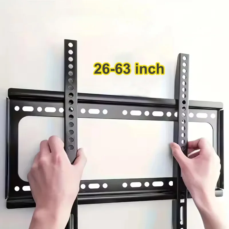 26-63 Zoll TV-Wandhalterung, universelle TV-Halterung, Monitorhalter, verstellbare flache TV-Wandhalterung mit niedrigem Profil für LCD-LED-Monitore