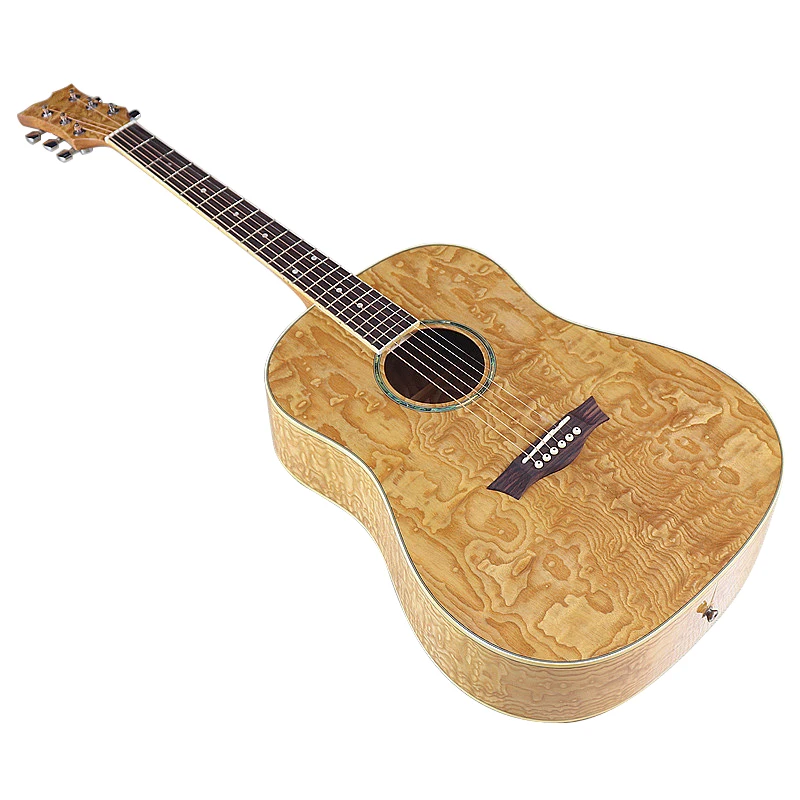 41 Zoll Full Size Design elektrische Akustikgitarre Hochglanz Lamianted Fraxinus Rhynchophylla Hance 6-saitige Folk-Gitarre mit EQ Image