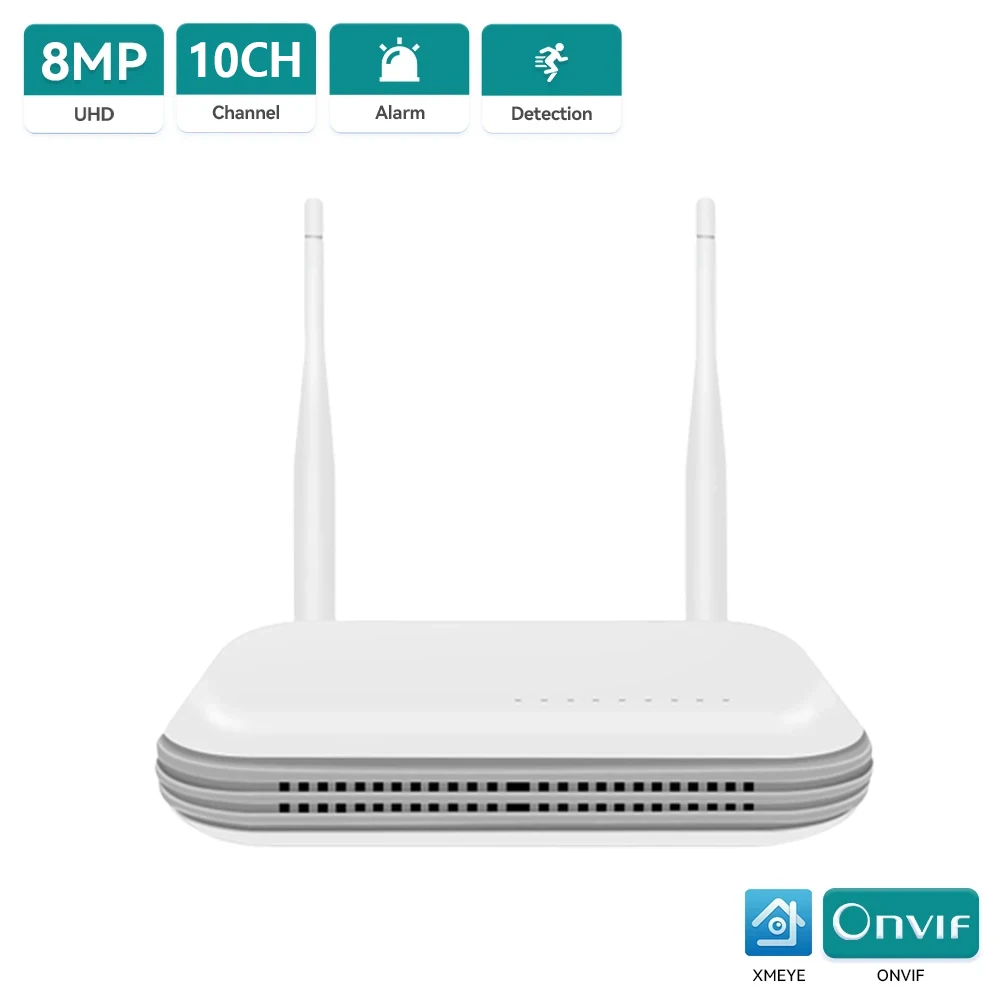 10CH 5MP/5CH 8MP Wifi NVR P2P H.265 Drahtlose Netzwerk Video Recorder Für Drahtlose Sicherheit System TF Karte Slot gesicht Erkennung Image