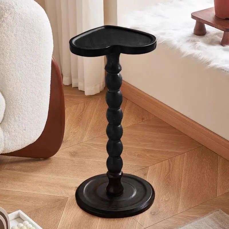 Vintage Massivholz Kleiner Couchtisch Minimalismus Sofa Beistelltische Nachttisch Lagerregal Bewegliche Ecktische Wohnzimmer